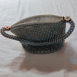 Elegant Silver Rhinestone Women's Bag